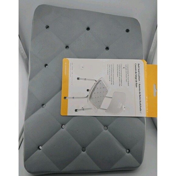 DMI Bath Seat Foam Cushion for Transfer Benches, Shower Chairs, Gray - Picture 3 of 4